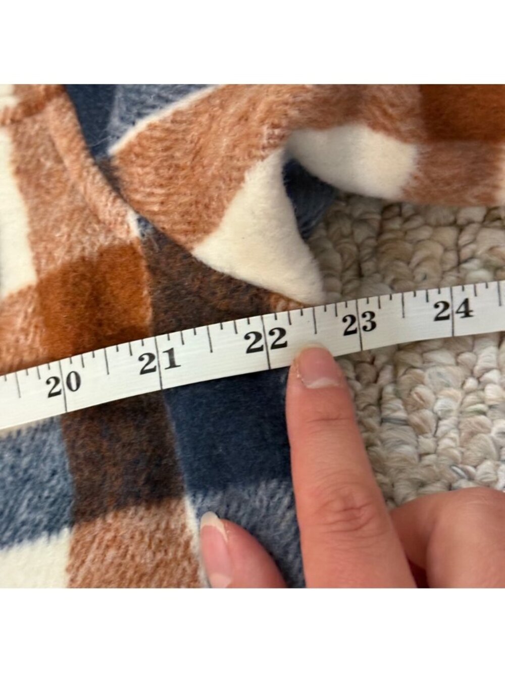 RD Style Blue Brown & Cream Plaid Jacket XS - Picture 12 of 13